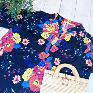 NWT bright floral blouse